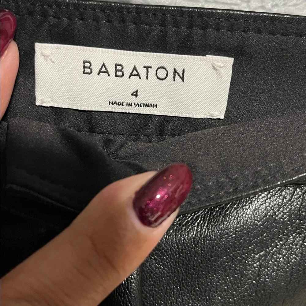 Babaton Agency Black Leather Shorts Size 4